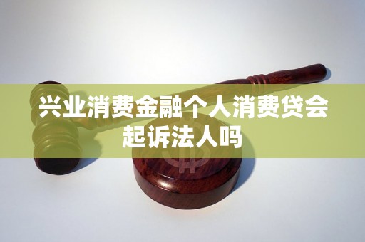 兴业消费金融个人消费贷会起诉法人吗