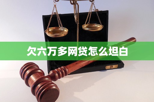 欠六万多网贷怎么坦白