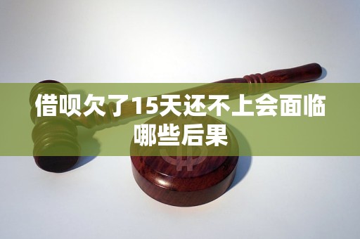 借唄欠了15天還不上會面臨哪些后果