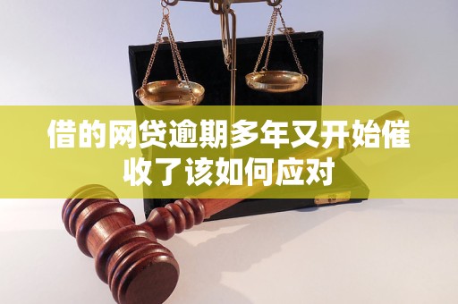 借的網貸逾期多年又開始催收了該如何應對