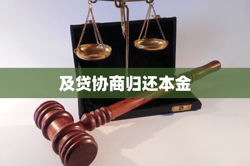 及貸協(xié)商歸還本金