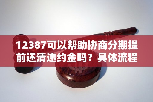 12387可以幫助協(xié)商分期提前還清違約金嗎？具體流程是什么？