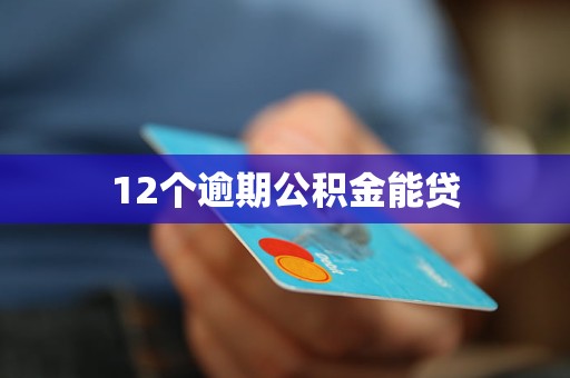 12個(gè)逾期公積金能貸