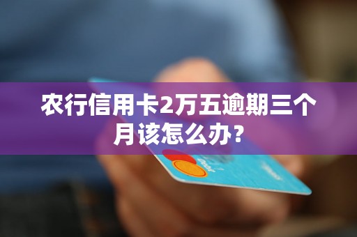 农行信用卡2万五逾期三个月该怎么办？