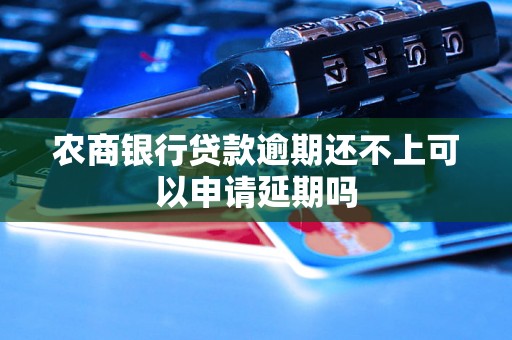 农商银行贷款逾期还不上可以申请延期吗