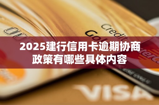 2025建行信用卡逾期协商政策有哪些具体内容