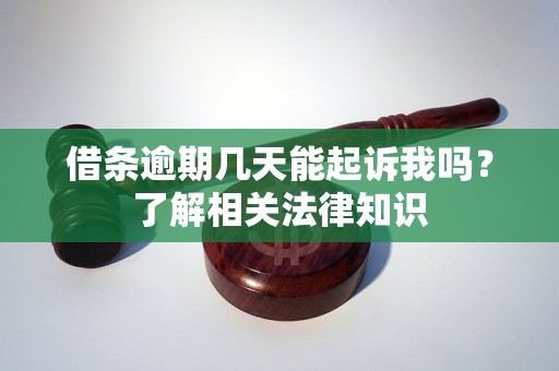 借条逾期几天能起诉我吗？了解相关法律知识