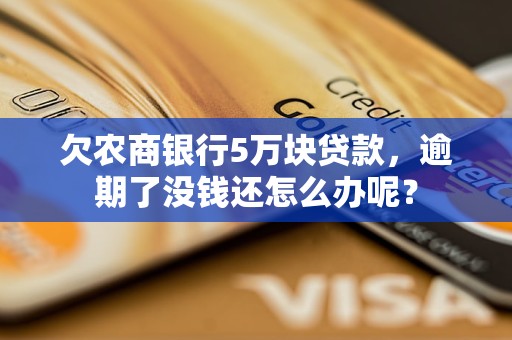 欠农商银行5万块贷款，逾期了没钱还怎么办呢？