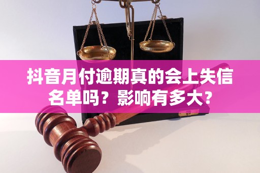 抖音月付逾期真的会上失信名单吗？影响有多大？