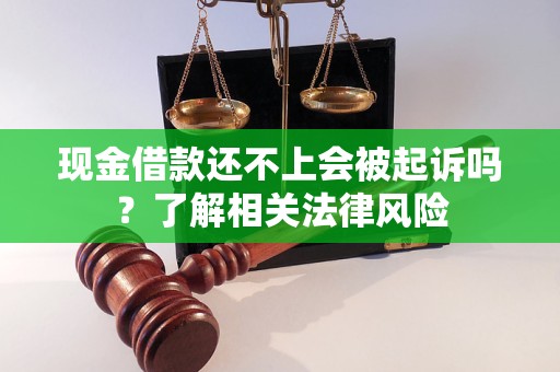 现金借款还不上会被起诉吗？了解相关法律风险