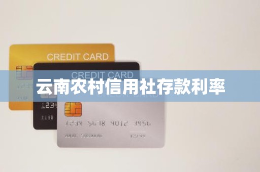 云南农村信用社存款利率