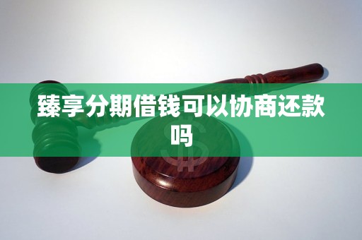 臻享分期借钱可以协商还款吗